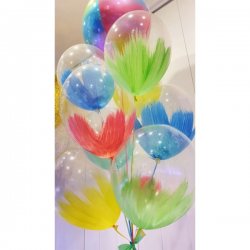 Кулька наповнена гелієм прозора браш