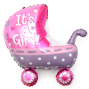 КОЛЯСКА РОЖЕВА "IT'S A GIRL"